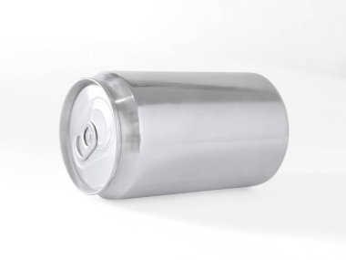 Energy drink soda can mockup template, isolated on light grey background