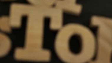 Our story, text words typography written with wooden letter, life and business motivational inspirational concept