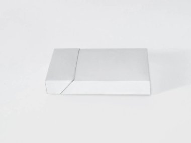 Boş beyaz sigara paketleme şablon, karton kutu maketi