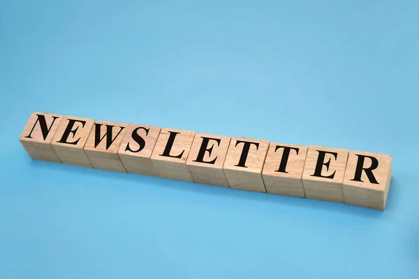 Newsletter Text Words Typography Written Wood Letter Life Business Motivative — 스톡 사진