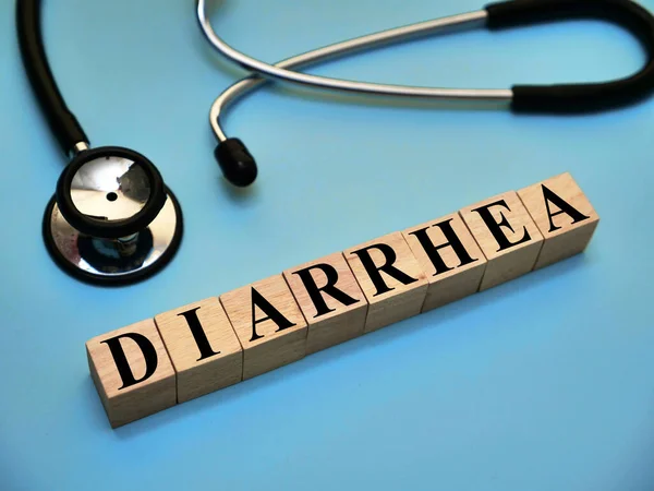 Diarré Text Ord Typografi Skriven Med Träbrev Hälsa Och Medicinska — Stockfoto