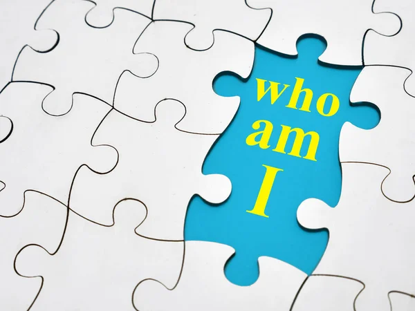 Who Text Words Typography Written Jigsaw Puzzle Life Business Motivational — Stock Photo, Image