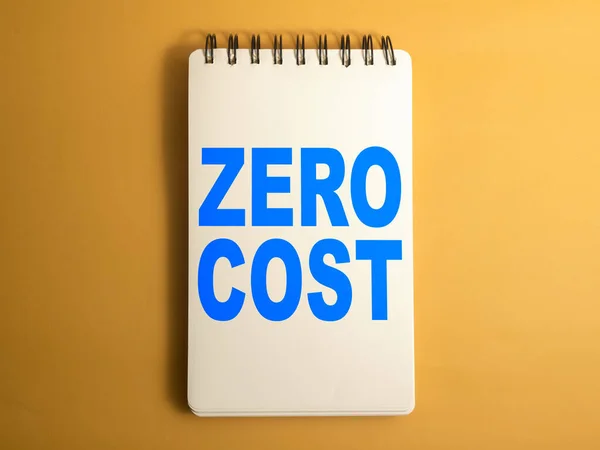 Costo Zero Parole Testo Tipografia Scritta Carta Vita Business Motivazionale — Foto Stock