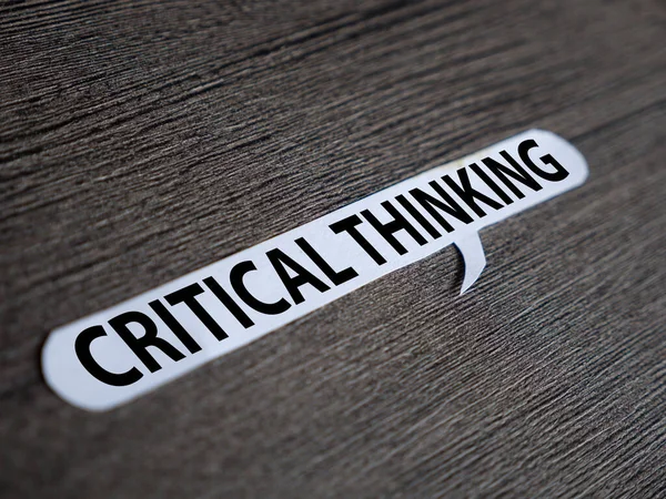 Critical Thinking Text Words Typography Written Paper Life Business Motivational — Stock Photo, Image