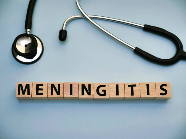 stock image Meningitis, text words typography written with wooden letter, health and medical concept