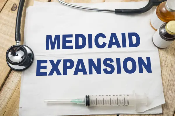 Medicaid Expansion Text Words Typography Written Paper Health Medicine Concept — Stock Photo, Image
