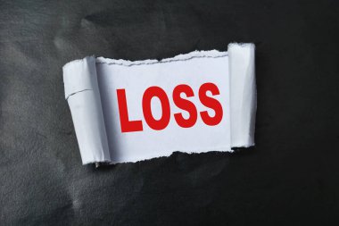 Kayıp, kağıda yazılmış alıntı metni, iş tipografi terimleri kavramı