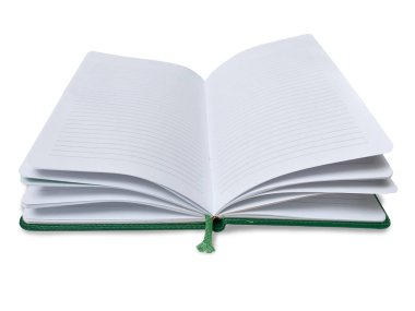Boş kopyalama alanı beyaz açık kitap, izole edilmiş