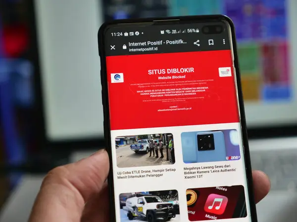 stock image Tenggarong, November, 2023. blocked website by indonesian government control, internet positif, website access denied 