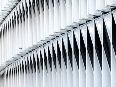 Geometrik şekilli siyah beyaz cephe