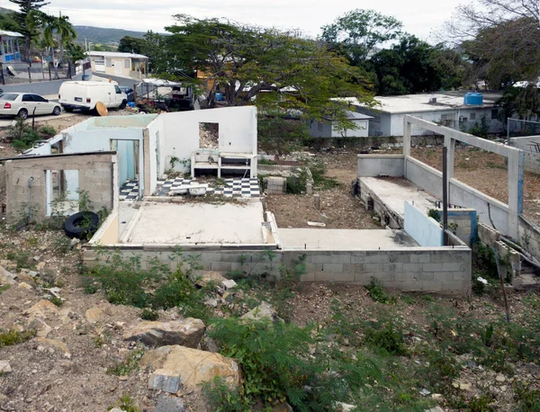 2022年3月22日 波多黎各瓜尼卡 飓风玛丽亚吹袭该岛后房屋被毁 — 图库照片
