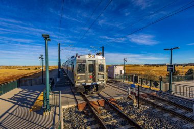 Gateway Park station on the A Line of a Regional Transportation District (RTD), in Aurora, Colorado