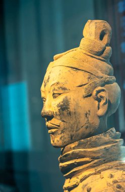  Chonburi, Tayland - 13 Ağustos 2022: İmparator Qin Shi Huang 'ın mezarında 