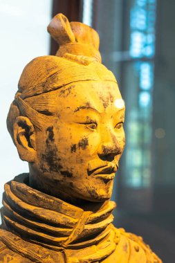  Chonburi, Tayland - 13 Ağustos 2022: İmparator Qin Shi Huang 'ın mezarında 