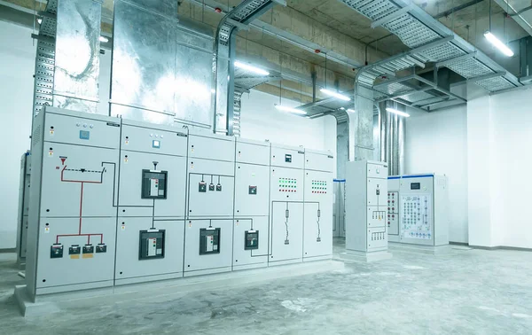 Switchgear,Industrial electrical switch panel at substation of power plant