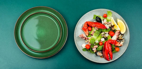 Ştah Açıcı Istiridye Midye Istakoz Sebze Salatası — Stok fotoğraf