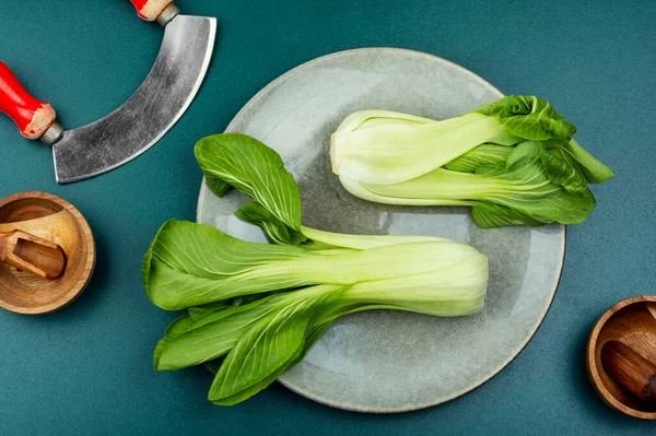 Frischer Bok Choy Oder Chinakohl Bio Gemüse — Stockfoto