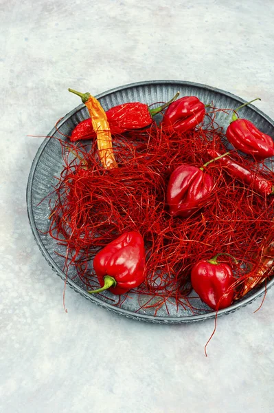 Spicy Seasoning Spice Cut Red Pepper Spices Cooking — Stock Photo, Image
