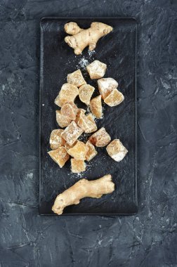 Zencefilli şeker, zencefilli tatlı. Sağlıklı beslenme.