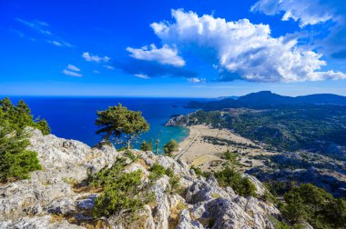 Tsambika Plajı - Panagia Manastırı Kyra Psili - Rodos 'un Cennet Sahil Manastırı - Yunanistan' da Seyahat Varış Yeri