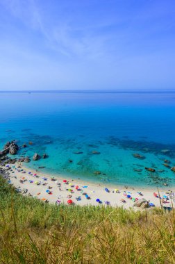 Parghelia 'daki Spiaggia Michelino - İtalya' da Tropea 'ya yakın Calabria' da cennet gibi beyaz plajlar