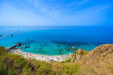 Parghelia 'daki Spiaggia Michelino - İtalya' da Tropea 'ya yakın Calabria' da cennet gibi beyaz plajlar