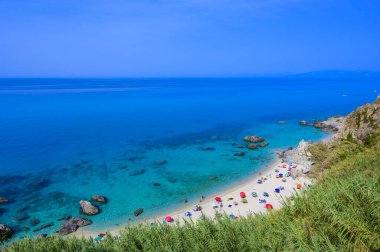 Parghelia 'daki Spiaggia Michelino - İtalya' da Tropea 'ya yakın Calabria' da cennet gibi beyaz plajlar