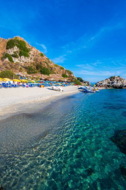 Capo Vaticano 'daki Grotticelle Plajı - Calabria sahilindeki cennet plajı - İtalya' da seyahat yeri