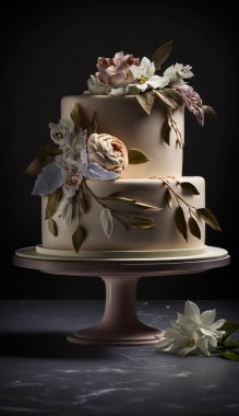 Chic and Modern Wedding Cake: Delicate and Elegant Design
