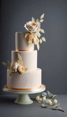Chic and Modern Wedding Cake: Delicate and Elegant Design