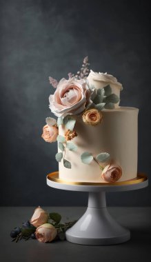 Chic and Modern Wedding Cake: Delicate and Elegant Design