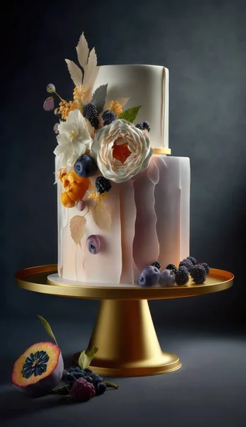 Pastel Boda Elegante Moderno Diseño Delicado Elegante — Foto de Stock