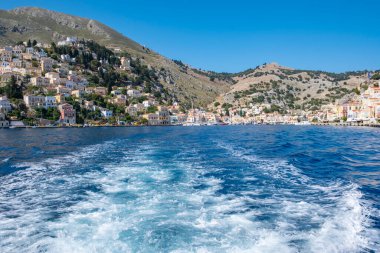 Yunanistan 'ın Symi limanından sürat teknesiyle ayrılıyoruz.