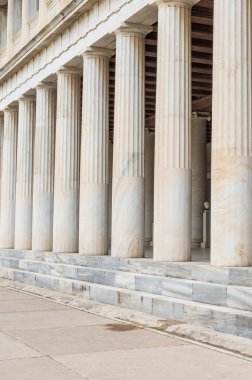 Atina 'daki Antik Agora Müzesini Destekleyen Doriç Sütunları