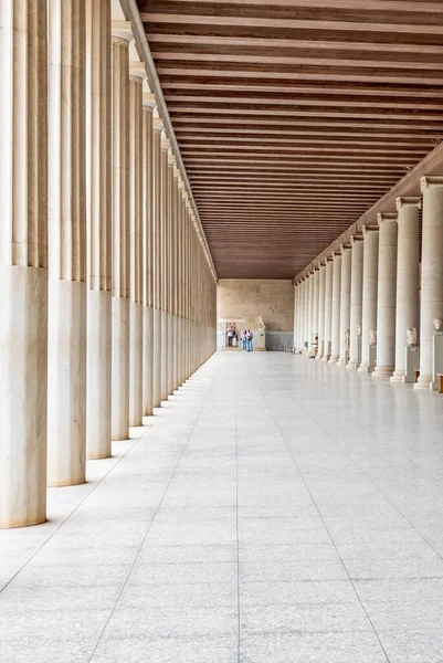 stock image Doric and Ionic Columns Supporting the Museum of the Ancient Agora in Athens