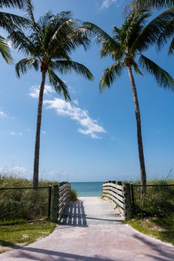 Sombrero Sahilinin Güzel Manzarası Bir Girişinden Görülüyor, Maraton, Florida