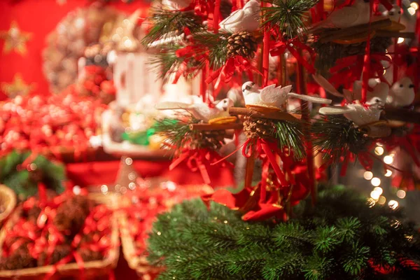Деталь Різдвяних Прикрас Вітрині Різдвяного Ринку Палаці Шонбрун Відень Австрія — стокове фото