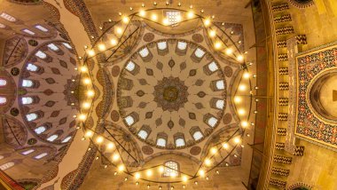 interior of the mosque in the city of istanbul