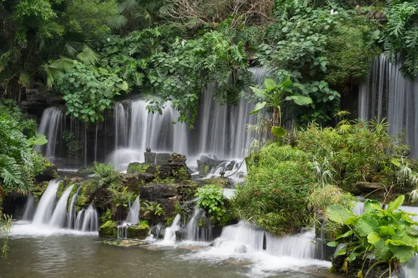 Pohled Vodopády Džungli Royalty Free Stock Obrázky