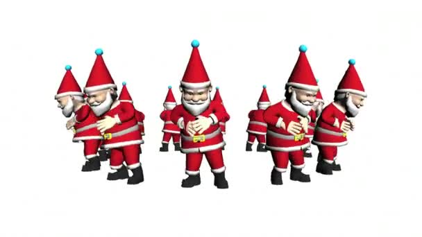 Анімований Санта Кмас Веселого Різдвяного Танцю Різдвяною Анімацією Різдвяний Танець — стокове відео