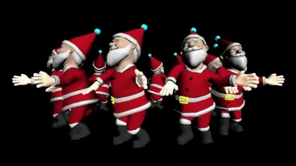 Animált Mikulás Boldog Karácsonyi Táncot Boldog Karácsonyi Animációt Karácsonyi Mikulás — Stock videók