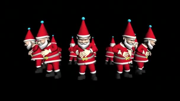 Анимированный Санта Клаус Рождественскими Танцами Счастливого Рождества Рождественские Танцы Санта — стоковое видео