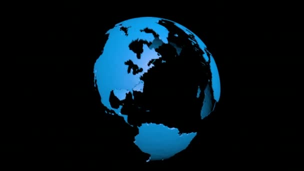 Terra Animata Con Consistenza Dei Punti Mondo Digitale Terra Animata — Video Stock
