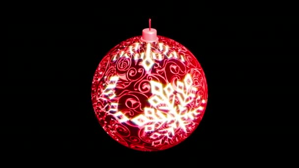 Рождественские Шары Анимация Счастливого Рождественского Украшения Счастливого Рождества Новый Год — стоковое видео