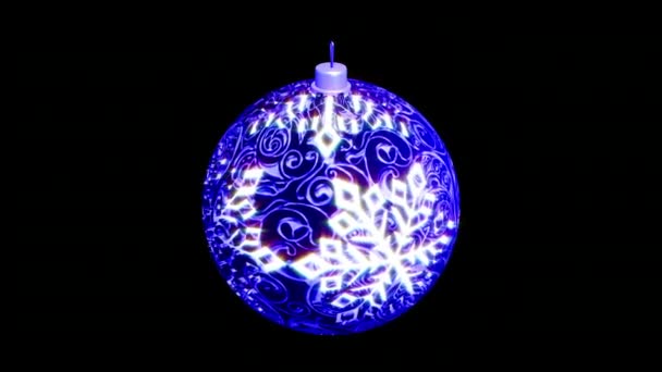 Noel Ağacı Topları Boyutlu Animasyon Mutlu Noel Süslemeleri Mutlu Noel — Stok video