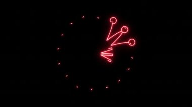 Canlandırılmış neon kar taneleri. Üç boyutlu neon renkli animasyon. Noel neon animasyonu. Neon kar. Animasyon neon Noel Baba. Neon Noel Baba.