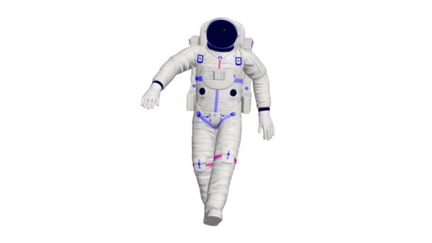 Danse Astronaute Animation Réaliste Astronaute Dansant Combinaison Spatiale Dans Espace — Video