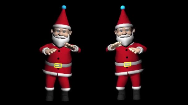 Papá Noel Animado Feliz Baile Navidad Feliz Navidad Animación Navidad — Vídeo de stock
