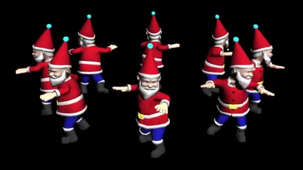 Santa Claus Animovaný Veselý Vánoční Tanec Veselé Vánoce Animace Vánoce — Stock video