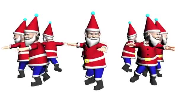 Santa Claus Animated Merry Christmas Dance Merry Christmas Animation Christmas — Stock Video